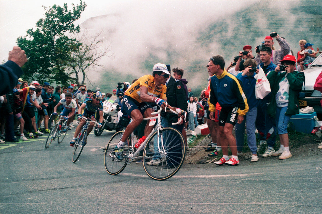 Cyclist wearing sport sunglasses at Tour de France 1994